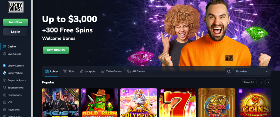 If you’re a fan of jackpot games, Luckywins’ jackpot program with wager requirement-free 6-figure reward pools is a must-try.