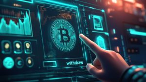 User making an instant bitcoin withdrawal from a casino