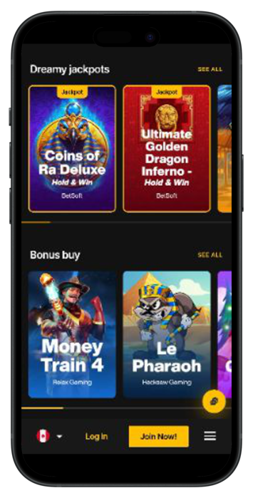 JustCasino Jackpots and Bonus Buy Games