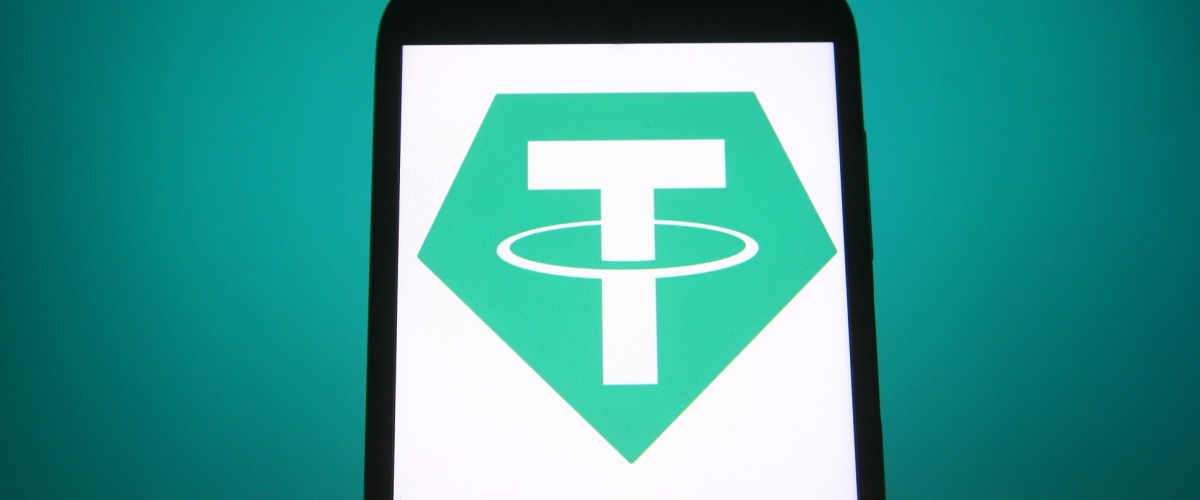 the tether logo on a mobile phone