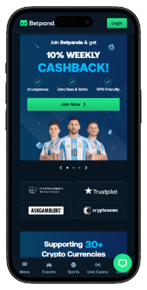 Betpanda homepage on iphone for bitcoin cash casinos