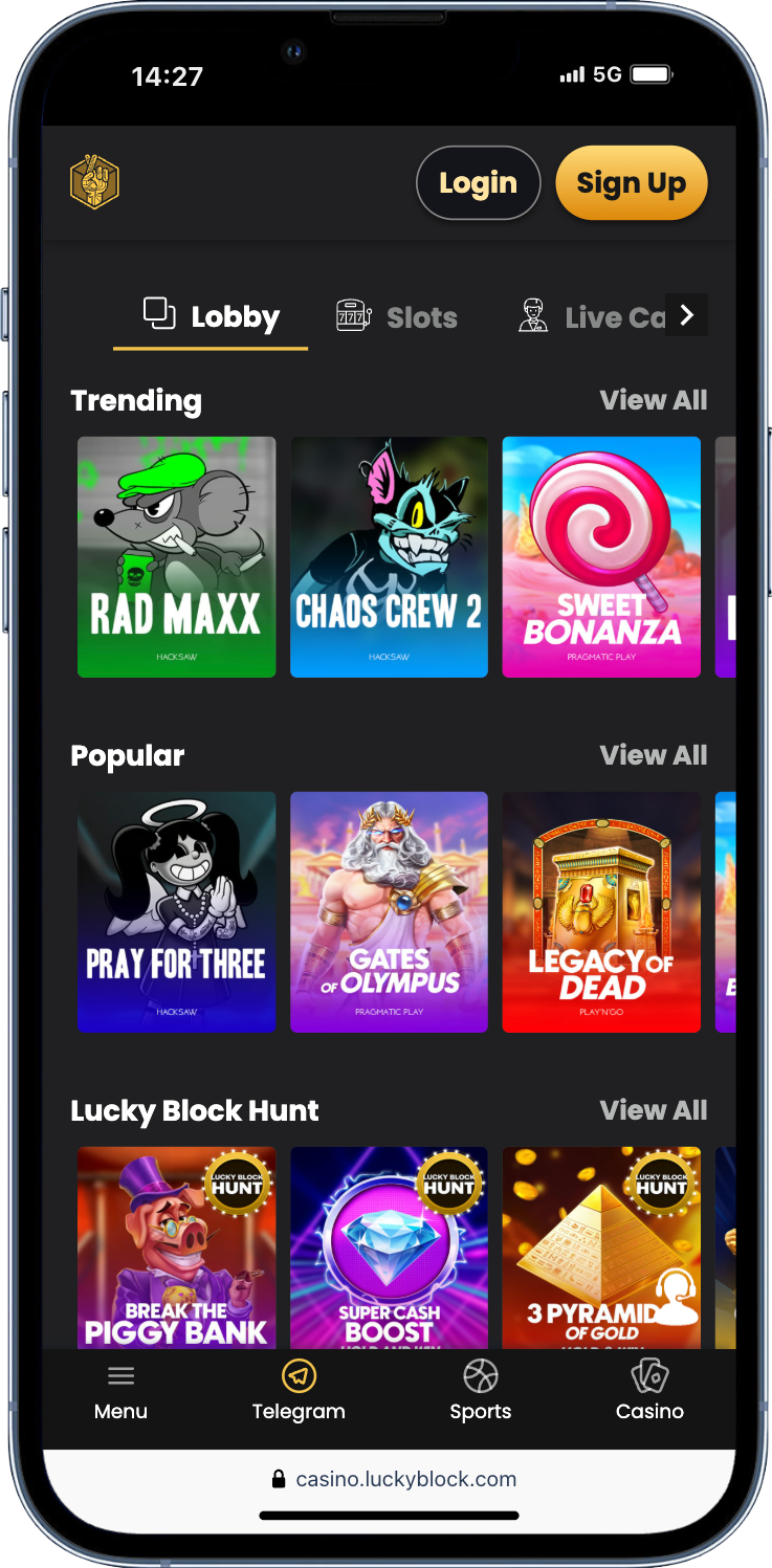 Lucky Block - new crypto casino