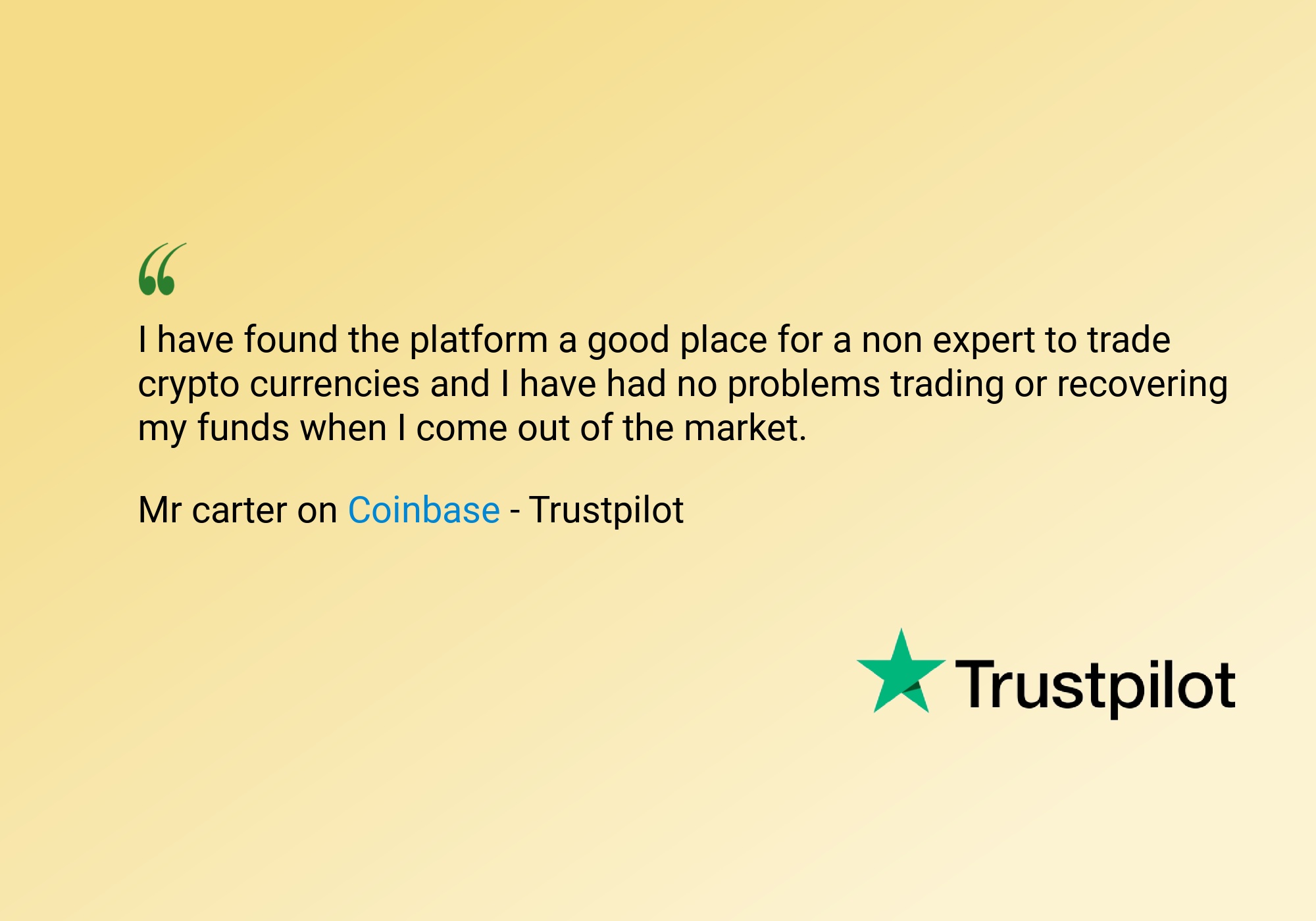 mr carter on coinbase trustpilot