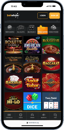 BetWhale - best baccarat online casino