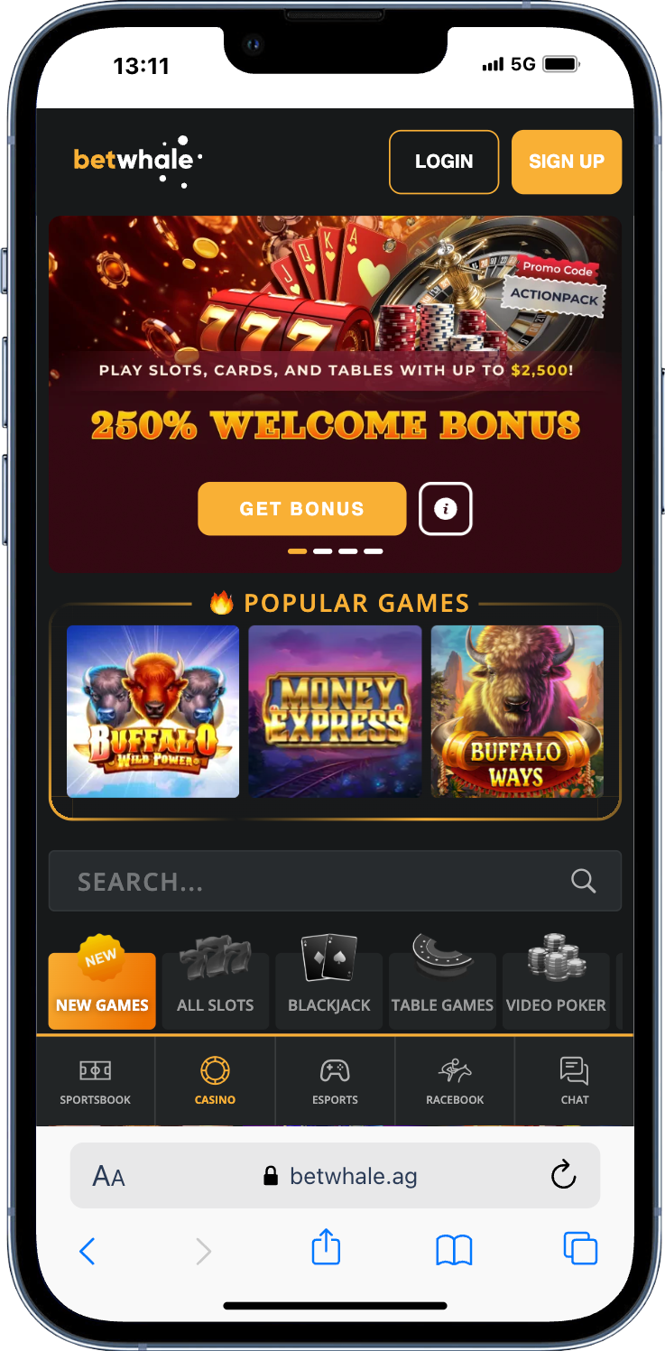 BetWhale online casino bonus