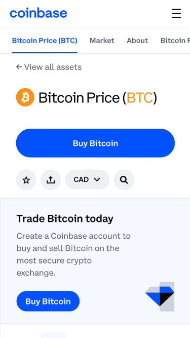 Coinbase homepage | Source: Coinbase