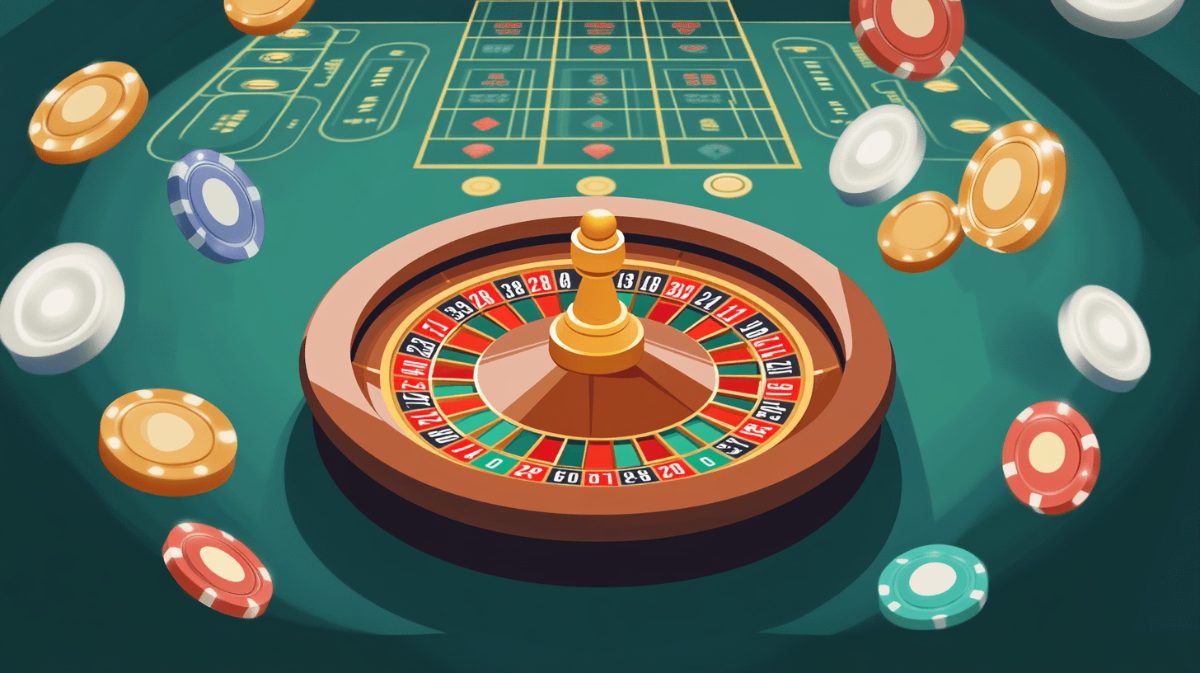 VIrginia online casinos featured image of a roulette table