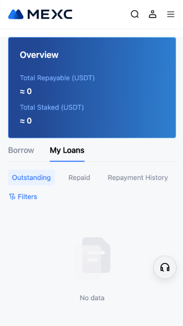 Crypto lending on MEXC