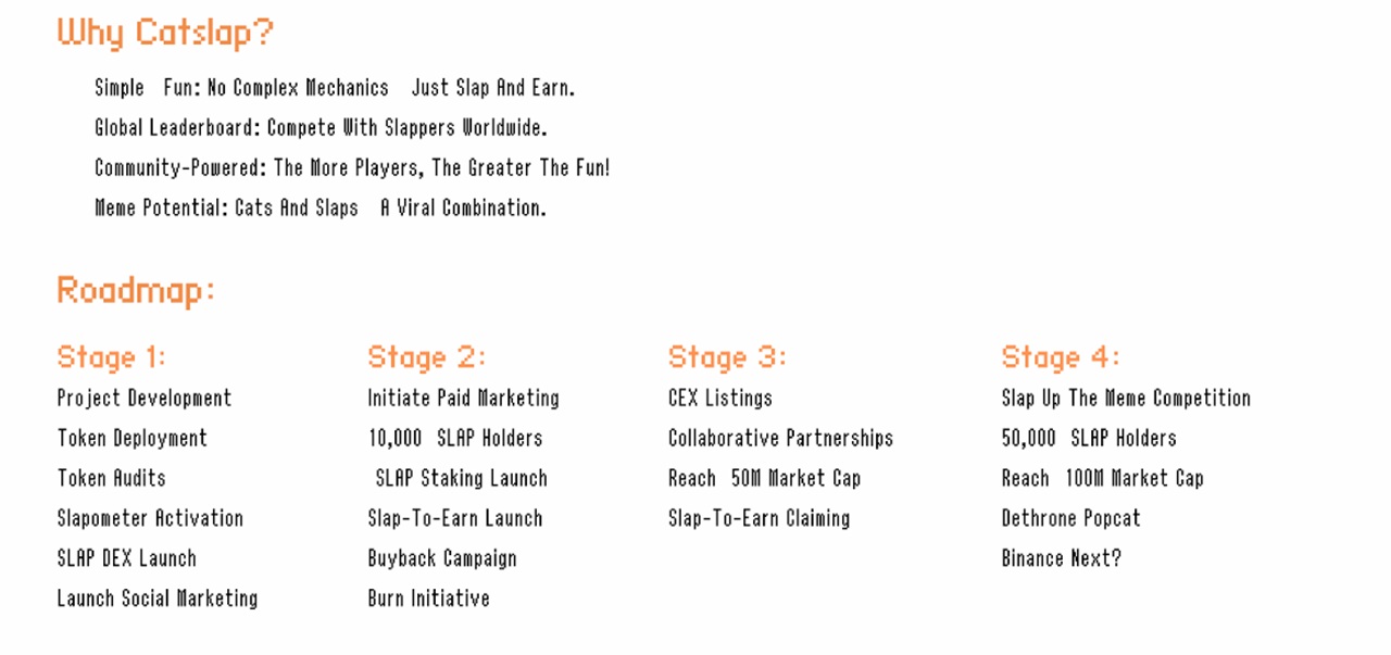 Catslap Roadmap