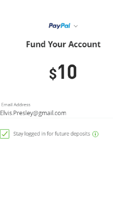 PayPal funding option page on eToro