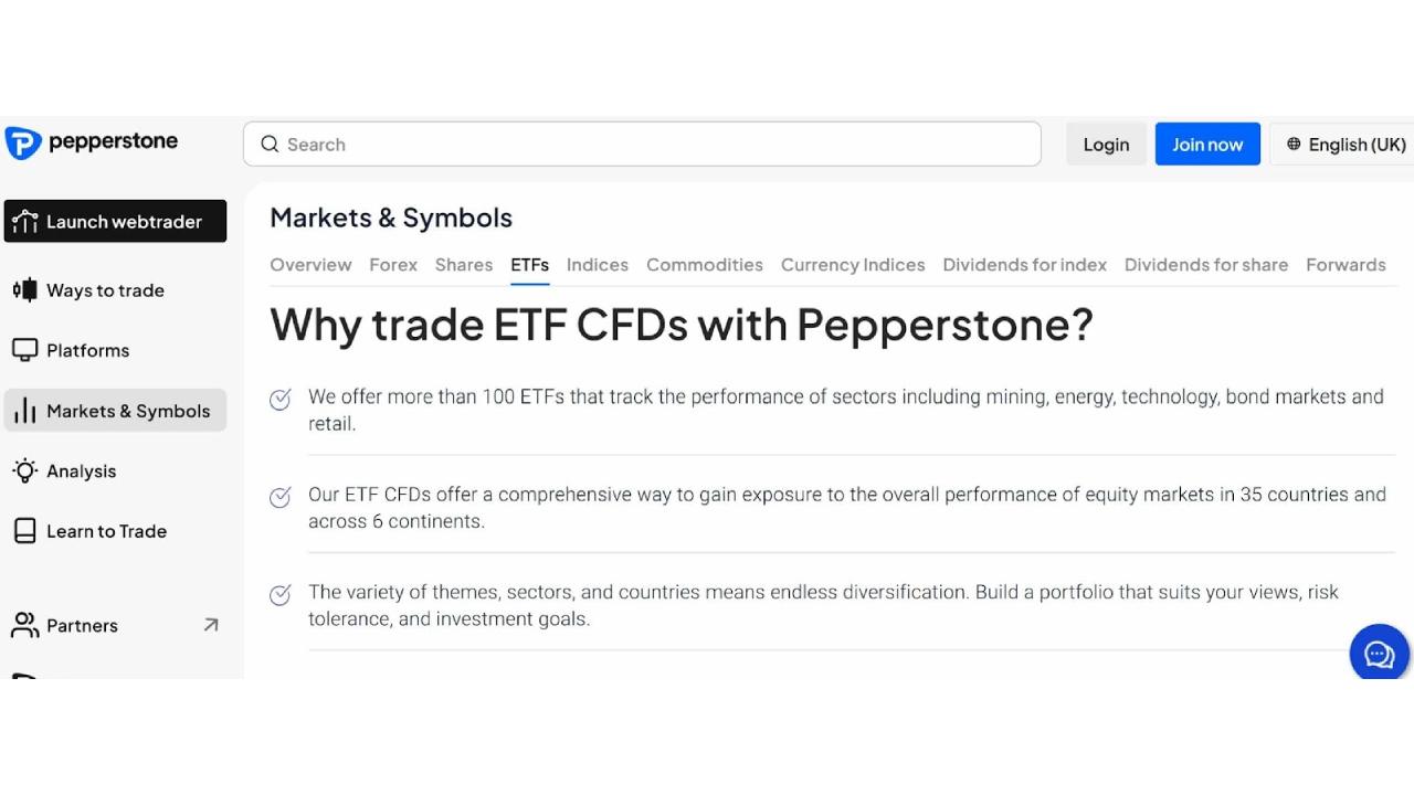 Pepperstone brokerage's EFT offering