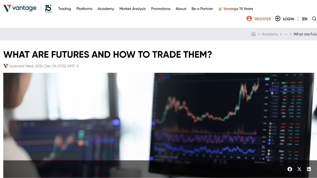 Vantage Markets futures