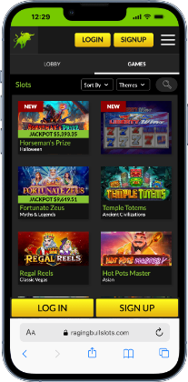 Raging Bull slots lobby