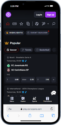 CoinCasino Ethereum sports betting sites