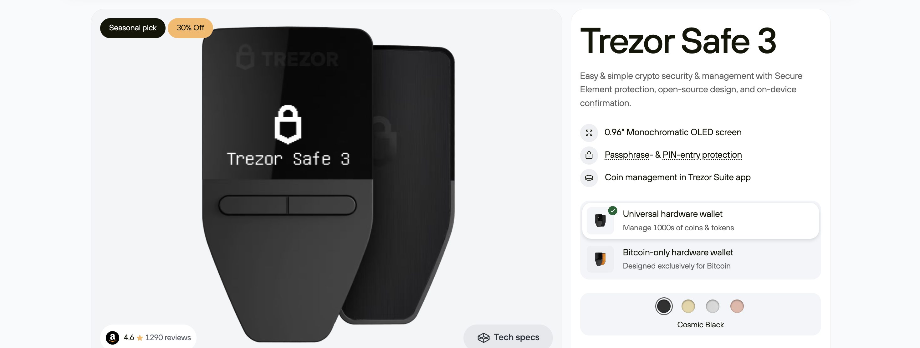 Trezor Safe 3