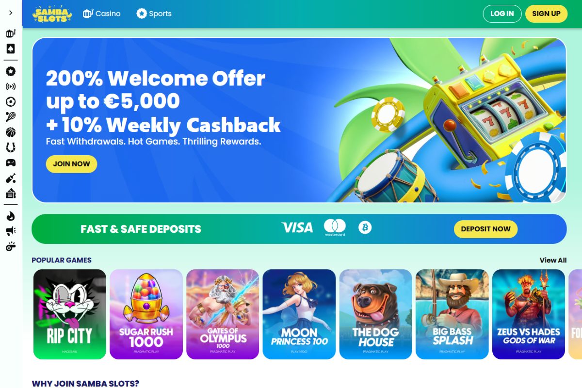 samba slots online casino