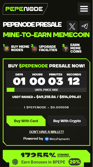 PEPENODE presale