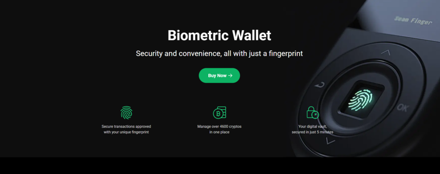 D’CENT Wallet is a biometric wallet focused on security and convenience