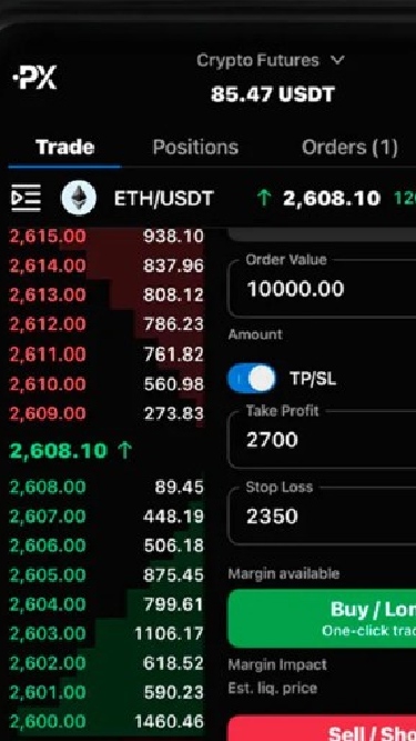 reviewing PrimeXBT's PXTrader platform