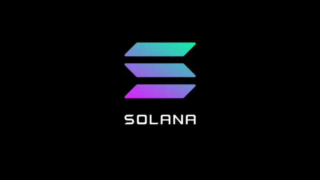 An illustration of the Solana cryptocurrency logo