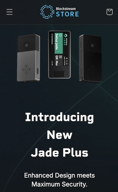 Blockstream Jade Plus homepage