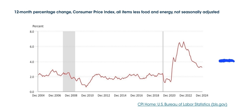 A graph showcasing the Consumer Price Index.