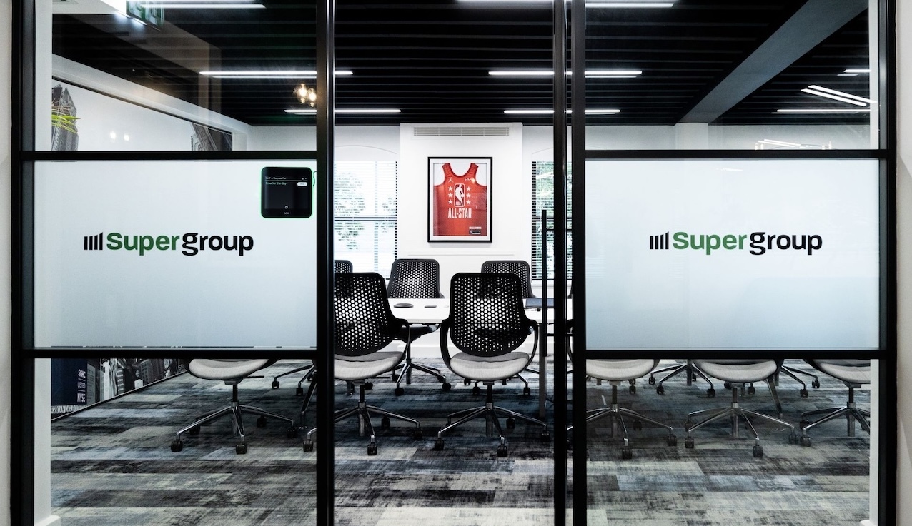 A photo of the Super Group offices. Super Group stock is on a tremendous run this year, up over 100%.
