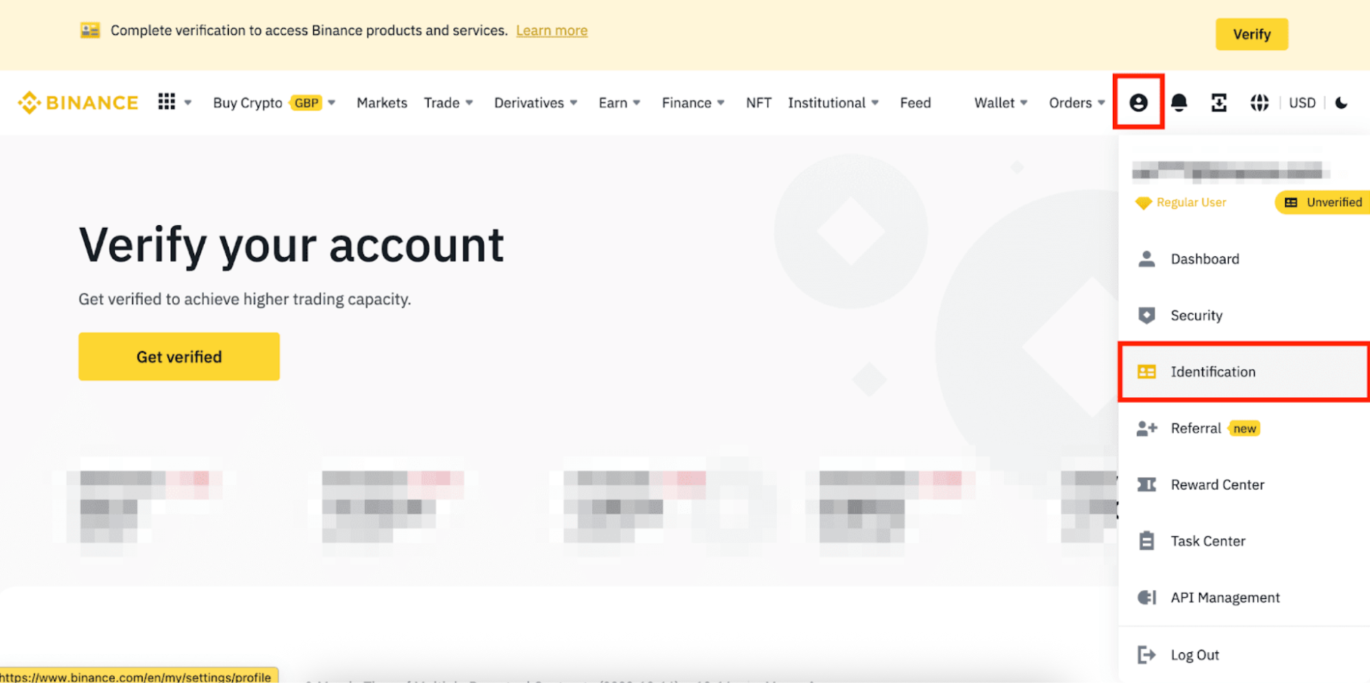 Binance how to complete KYC