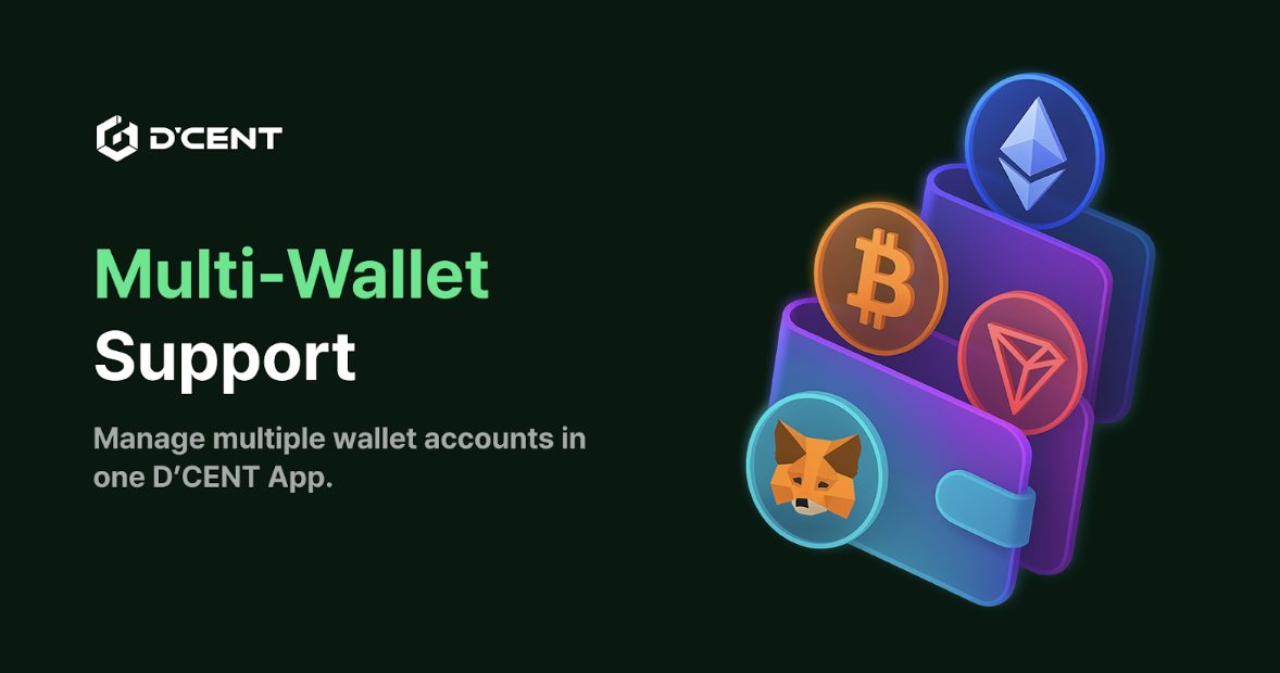 D'CENT Multi-Wallet Support - Source: D'CENT