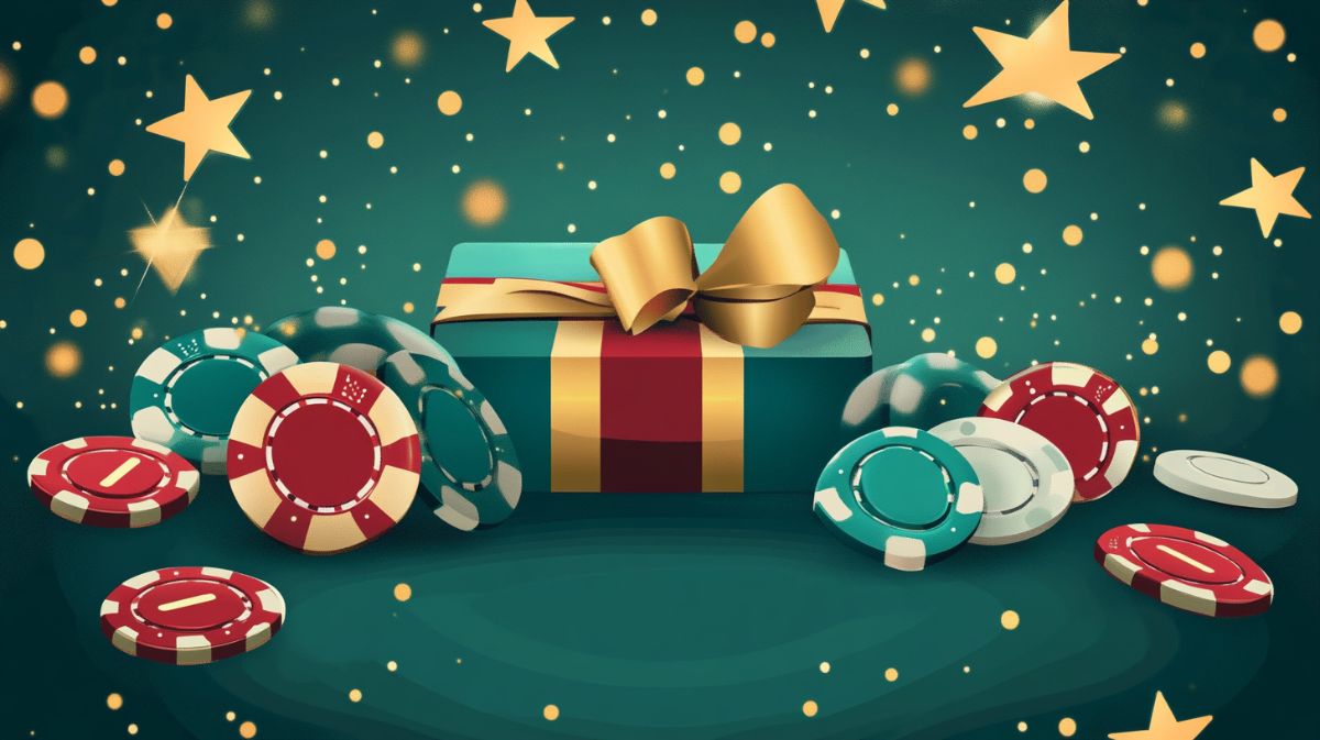 Gift box with casino chips gift card casinos