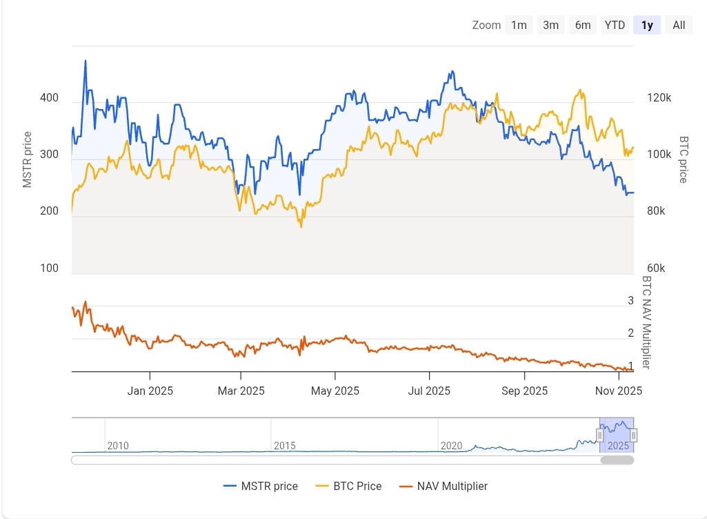 A graph of Strategy's holdings.